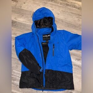 NWOT Liquid Boys Blue Long Sleeve Hooded Full-Zip Snow Jacket Size Large